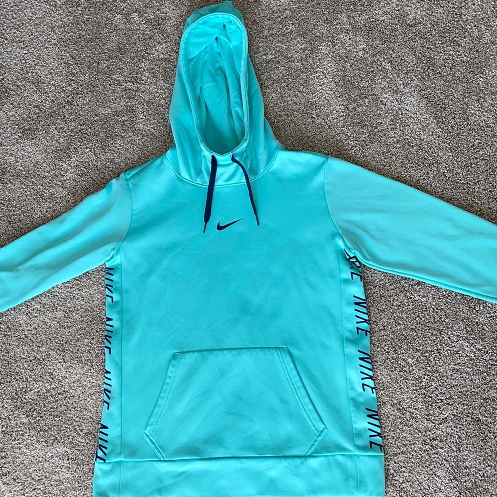 Nike Teal High-Rise Neck Hoodie